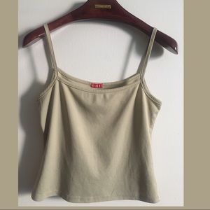 TOPE/TAN Plain Stripy Tank Top